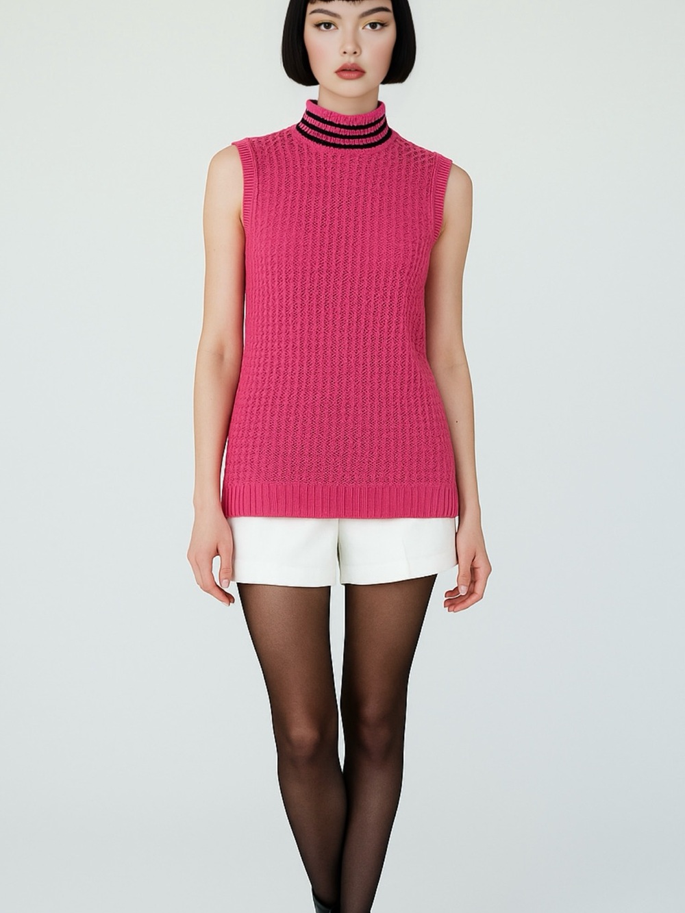 J. Crew Turtleneck Sleeveless Sweater
Pink Large Style AM740 Size M